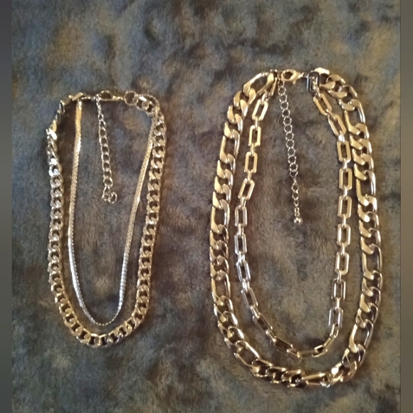 2 women's double chocker necklace - Picture 1 of 5